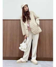 【BRITISH KHAKI】キルティングジャケット