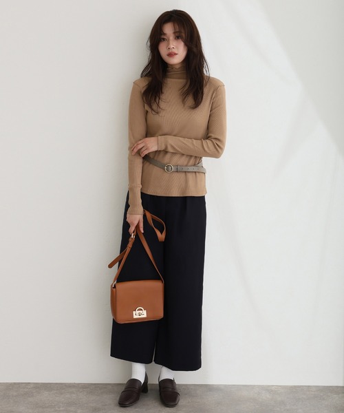 ElegChic（エレグシック）の「ハイネックメロウニット（ニット/セーター・レディース・ベージュ/オフホワイト/ブラック・S/M/XL/XXL/4L）」の8枚目の写真