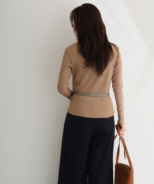 ElegChic（エレグシック）の「ハイネックメロウニット（ニット/セーター・レディース・ベージュ/オフホワイト/ブラック・S/M/XL/XXL/4L）」の10枚目の写真