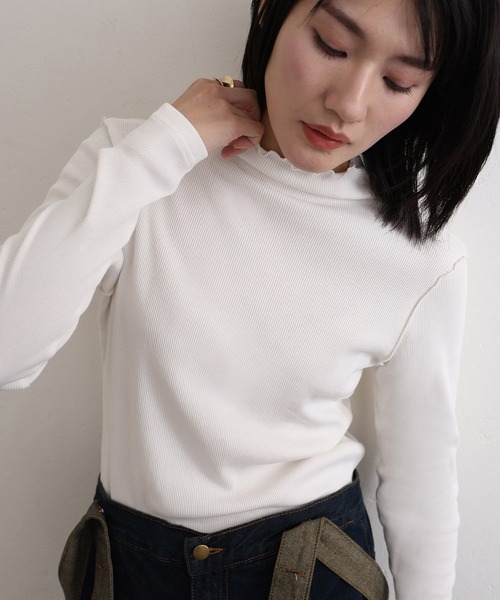 ElegChic（エレグシック）の「ハイネックメロウニット（ニット/セーター・レディース・ベージュ/オフホワイト/ブラック・S/M/XL/XXL/4L）」の13枚目の写真
