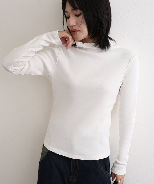 ElegChic（エレグシック）の「ハイネックメロウニット（ニット/セーター・レディース・ベージュ/オフホワイト/ブラック・S/M/XL/XXL/4L）」の14枚目の写真