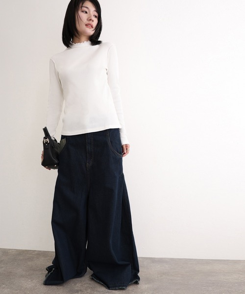 ElegChic（エレグシック）の「ハイネックメロウニット（ニット/セーター・レディース・ベージュ/オフホワイト/ブラック・S/M/XL/XXL/4L）」の15枚目の写真