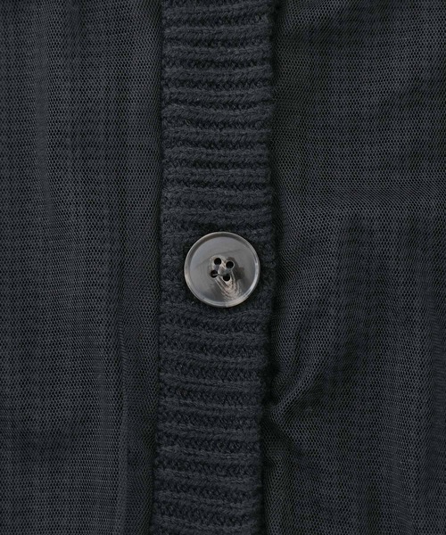 n'OrLABEL（ノアールレーベル）の「『ボリュームチュールニットカーディガン』（カーディガン/ボレロ・レディース・ネイビー/グレー/ブラック・FREE）」の20枚目の写真