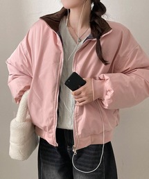Girly Doll（ガーリードール）の「リバーシブル チェック柄中綿ブルゾン（ダウンジャケット/コート）」