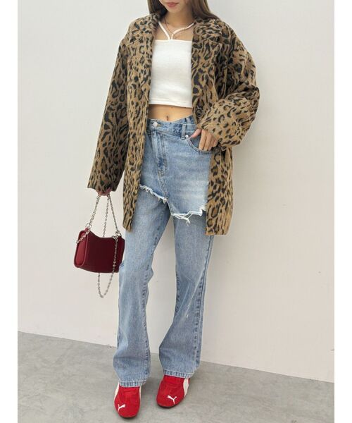 EVRIS(エヴリス)の「スクエアネックチョーカーリブトップス(Tシャツ/カットソー・レディース・グレー/ブラック/ホワイト・FREE)」の22枚目の写真