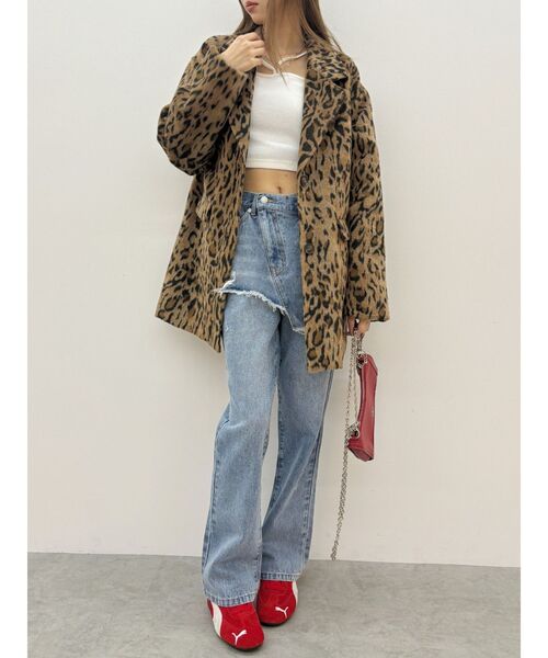 EVRIS(エヴリス)の「スクエアネックチョーカーリブトップス(Tシャツ/カットソー・レディース・グレー/ブラック/ホワイト・FREE)」の21枚目の写真