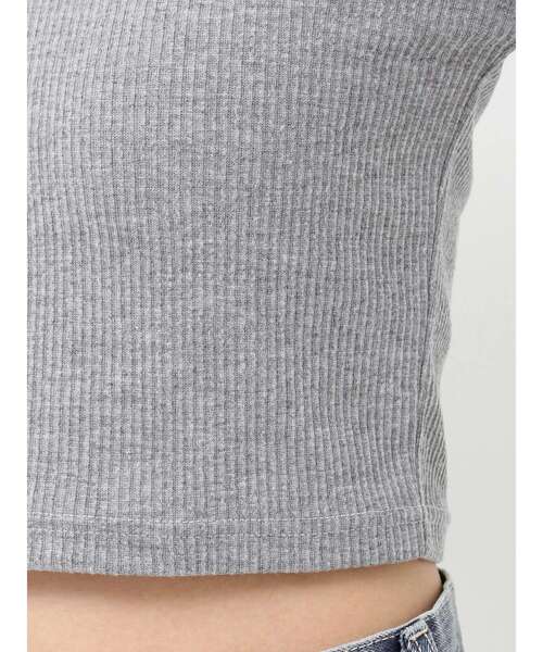 EVRIS(エヴリス)の「スクエアネックチョーカーリブトップス(Tシャツ/カットソー・レディース・グレー/ブラック/ホワイト・FREE)」の15枚目の写真