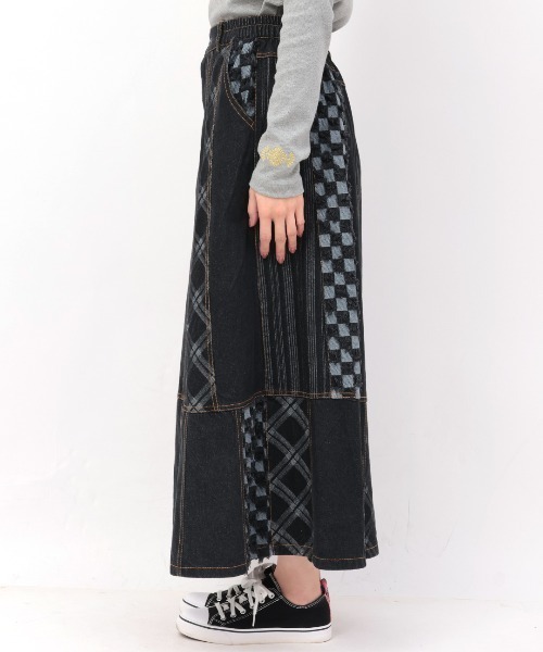 チチカカ(チチカカ)の「デニムパッチスカート(デニムスカート・レディース・ブルー/ブラック・MEDIUM/LARGE)」の13枚目の写真