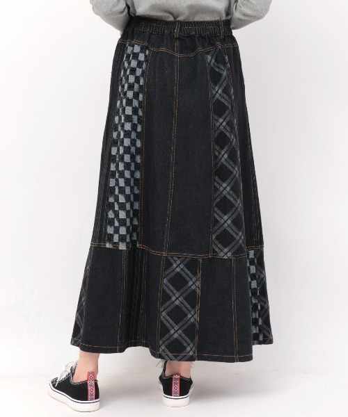 チチカカ(チチカカ)の「デニムパッチスカート(デニムスカート・レディース・ブルー/ブラック・MEDIUM/LARGE)」の14枚目の写真