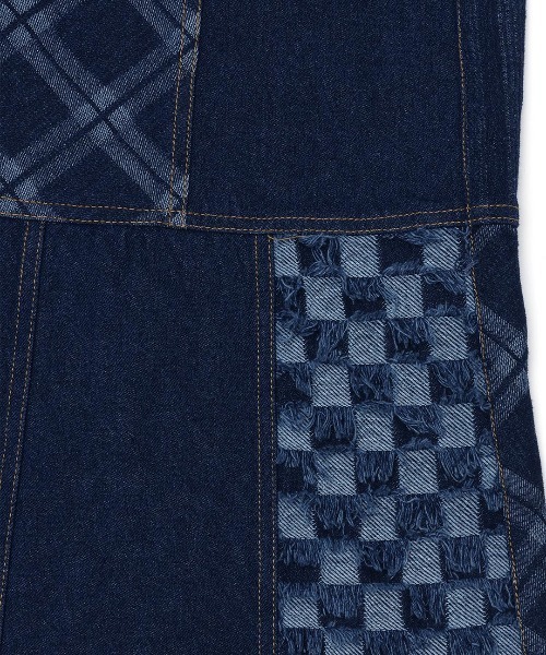 チチカカ(チチカカ)の「デニムパッチスカート(デニムスカート・レディース・ブルー/ブラック・MEDIUM/LARGE)」の3枚目の写真