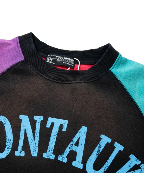 【セール】CUBE SUGAR/キューブシュガー 裏毛スプレー加工ラグランPO（スウェット）｜CUBE SUGAR（キューブシュガー）