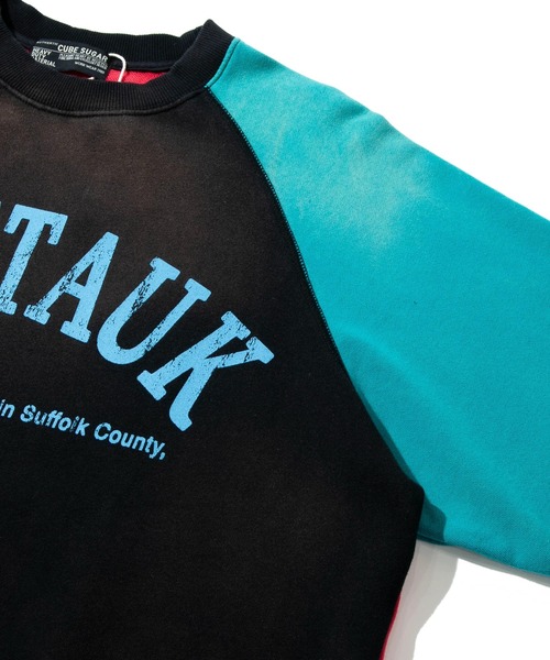 【セール】CUBE SUGAR/キューブシュガー 裏毛スプレー加工ラグランPO（スウェット）｜CUBE SUGAR（キューブシュガー）