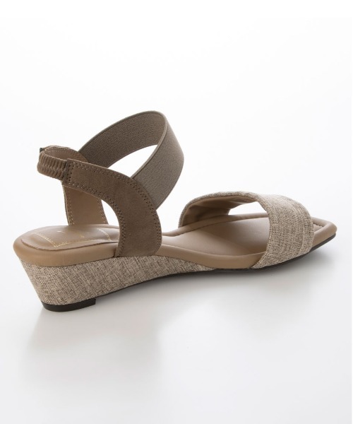 enchanted（エンチャンテッド）の「ワンストラップマテリアルゴムウエッジサンダル（サンダル・レディース・ブラック/ブルーグレー/ベージュ・S/M/L/LL）」の5枚目の写真