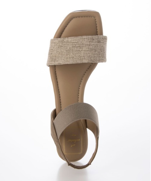 enchanted（エンチャンテッド）の「ワンストラップマテリアルゴムウエッジサンダル（サンダル・レディース・ブラック/ブルーグレー/ベージュ・S/M/L/LL）」の6枚目の写真