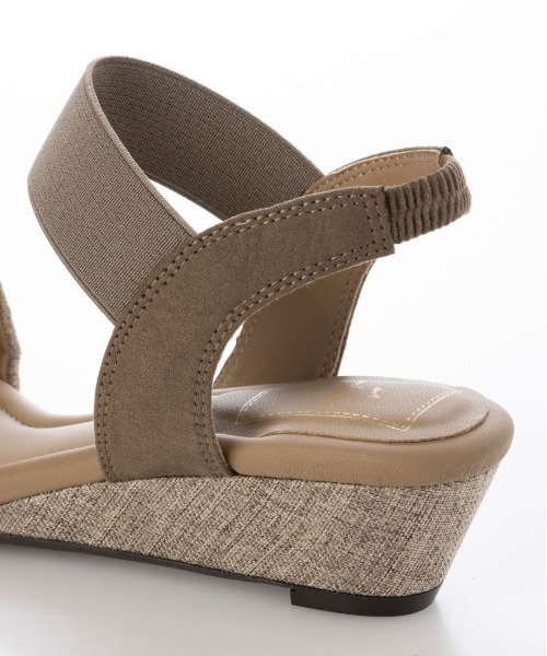 enchanted（エンチャンテッド）の「ワンストラップマテリアルゴムウエッジサンダル（サンダル・レディース・ブラック/ブルーグレー/ベージュ・S/M/L/LL）」の8枚目の写真