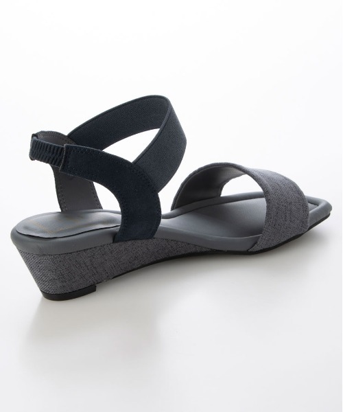 enchanted（エンチャンテッド）の「ワンストラップマテリアルゴムウエッジサンダル（サンダル・レディース・ブラック/ブルーグレー/ベージュ・S/M/L/LL）」の22枚目の写真