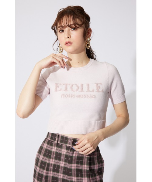 rienda（リエンダ）の「エトワールジャガードニットトップス 半袖 夏服（ニット/セーター・レディース・ピンク/ブラック/ホワイト・FREE）」の20枚目の写真