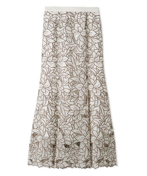 SNIDEL(スナイデル)の「カットワークセミフレアスカート(スカート・レディース・グレー/ブラック/アイボリー・0/1)」の8枚目の写真