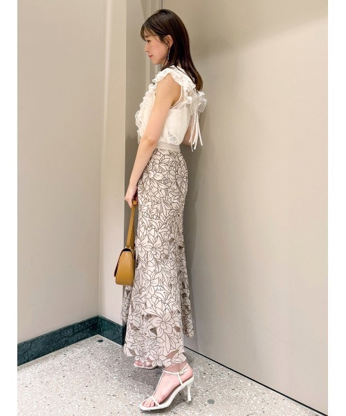 SNIDEL(スナイデル)の「カットワークセミフレアスカート(スカート・レディース・グレー/ブラック/アイボリー・0/1)」の13枚目の写真