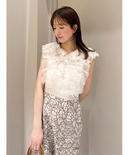 SNIDEL(スナイデル)の「カットワークセミフレアスカート(スカート・レディース・グレー/ブラック/アイボリー・0/1)」の11枚目の写真