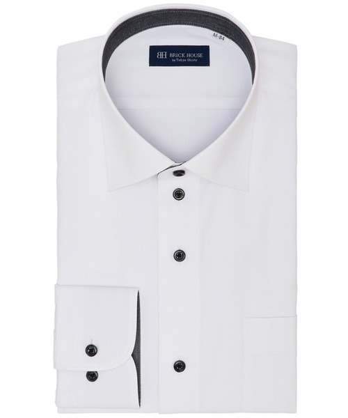 TOKYO SHIRTS(トウキョウシャツ)の「透け防止 形態安定ノーアイロン ワイド 長袖ビジネスワイシャツ(ビジネスシャツ・メンズ・ホワイト・首回り39cm-裄丈80cm/首回り39cm-裄丈84cm/首回り41cm-裄丈82cm/首回り41cm-裄丈86cm/首回り43cm-裄丈86cm/首回り37cm-裄丈80cm/首回り37cm-裄丈84cm/首回り42cm-裄丈82cm/首回り42cm-裄丈86cm/首回り43cm-裄丈82cm)」の1枚目の写真