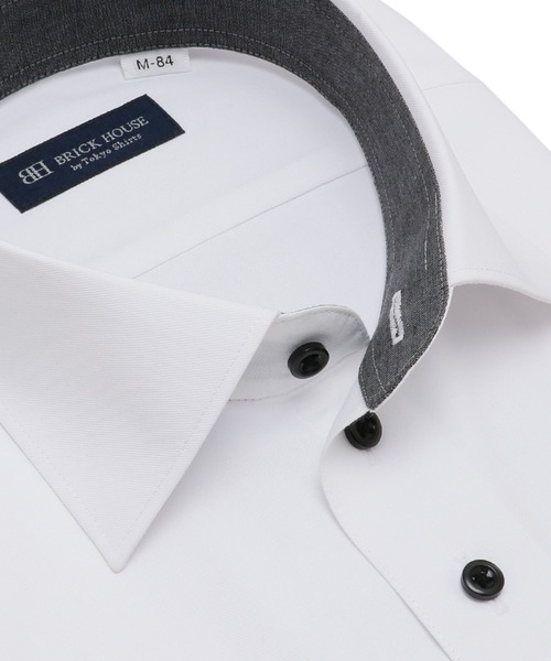 TOKYO SHIRTS(トウキョウシャツ)の「透け防止 形態安定ノーアイロン ワイド 長袖ビジネスワイシャツ(ビジネスシャツ・メンズ・ホワイト・首回り39cm-裄丈80cm/首回り39cm-裄丈84cm/首回り41cm-裄丈82cm/首回り41cm-裄丈86cm/首回り43cm-裄丈86cm/首回り37cm-裄丈80cm/首回り37cm-裄丈84cm/首回り42cm-裄丈82cm/首回り42cm-裄丈86cm/首回り43cm-裄丈82cm)」の4枚目の写真