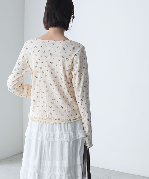 forksy.】小花柄 メローキャミ＆カーディガン セット forksy.│MONO