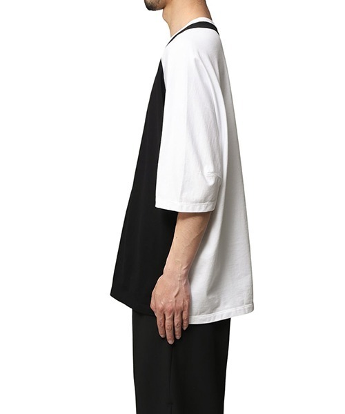 FUMITO GANRYU（フミトガンリュウ）の「FUMITO GANRYU / フミト ガンリュウ：Kinetic T-shirt：Fu11-Cu-02[WAX]（Tシャツ/カットソー・メンズ・ブラック×ホワイト・2）」の4枚目の写真