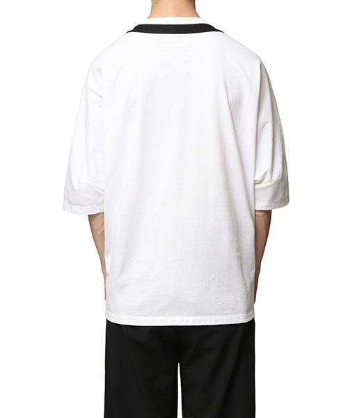 FUMITO GANRYU（フミトガンリュウ）の「FUMITO GANRYU / フミト ガンリュウ：Kinetic T-shirt：Fu11-Cu-02[WAX]（Tシャツ/カットソー・メンズ・ブラック×ホワイト・2）」の3枚目の写真