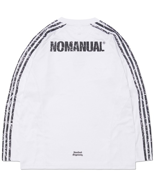 NOMANUAL(NOMANUAL)の「A'GEM/9 × .kom 『NOMANUAL/ノーマニュアル』 CRACKED LINE LONG SLEEVE UNIFORM/クラックドラインロングスリーブユニフォーム(Tシャツ/カットソー・レディース・ブラック/ホワイト・L)」の20枚目の写真
