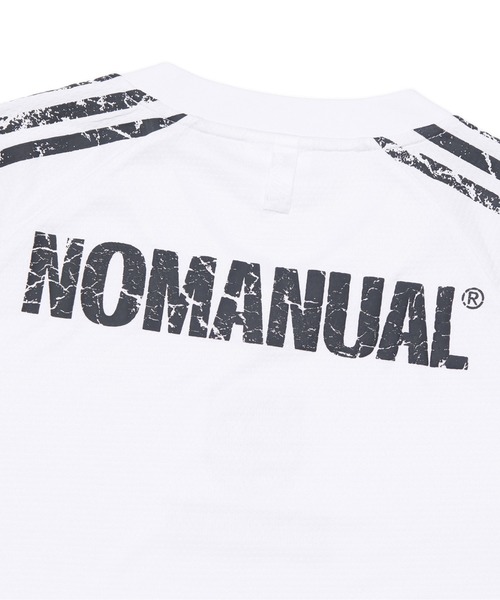 NOMANUAL(NOMANUAL)の「A'GEM/9 × .kom 『NOMANUAL/ノーマニュアル』 CRACKED LINE LONG SLEEVE UNIFORM/クラックドラインロングスリーブユニフォーム(Tシャツ/カットソー・レディース・ブラック/ホワイト・L)」の22枚目の写真
