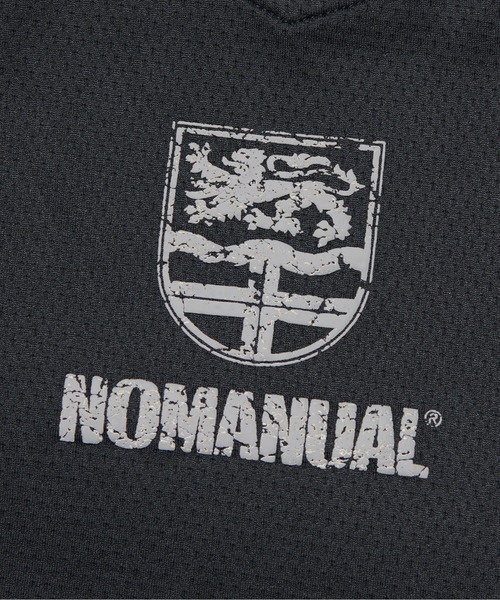 NOMANUAL(NOMANUAL)の「A'GEM/9 × .kom 『NOMANUAL/ノーマニュアル』 CRACKED LINE LONG SLEEVE UNIFORM/クラックドラインロングスリーブユニフォーム(Tシャツ/カットソー・レディース・ブラック/ホワイト・L)」の15枚目の写真