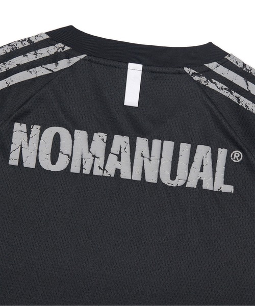 NOMANUAL(NOMANUAL)の「A'GEM/9 × .kom 『NOMANUAL/ノーマニュアル』 CRACKED LINE LONG SLEEVE UNIFORM/クラックドラインロングスリーブユニフォーム(Tシャツ/カットソー・レディース・ブラック/ホワイト・L)」の16枚目の写真