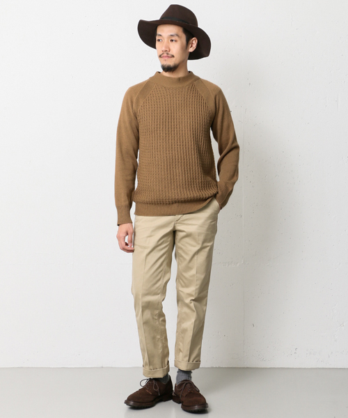 URBAN RESEARCH DOORS MENS(アーバンリサーチ ドアーズ メンズ)の「FORK&SPOON コットンウールモックネックニット(ニット/セーター・メンズ・ネイビー/キャメル/オフホワイト/チャコールグレー・40/38)」の8枚目の写真