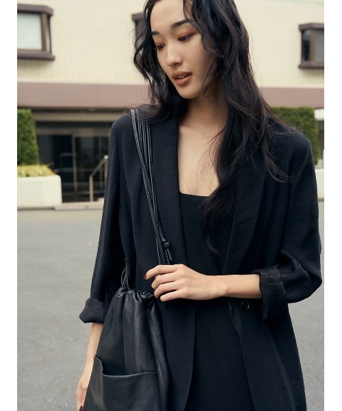 styling/（スタイリング）の「バックサテンジャケット（テーラードジャケット・レディース・アイボリー/ブラック/ライム・0/1）」の20枚目の写真