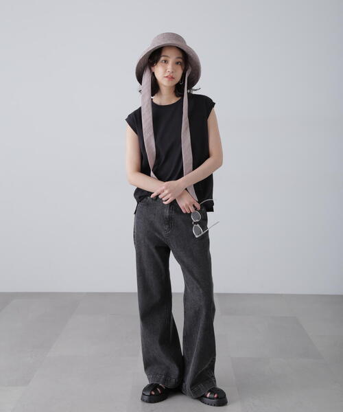 FREE'S MART（フリーズマート）の「USAコットンフレンチスリーブTシャツ（Tシャツ/カットソー・レディース・イエロー/ネイビー/ブラック/ホワイト・FREE）」の8枚目の写真