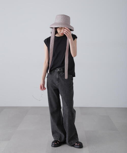 FREE'S MART（フリーズマート）の「USAコットンフレンチスリーブTシャツ（Tシャツ/カットソー・レディース・イエロー/ネイビー/ブラック/ホワイト・FREE）」の9枚目の写真