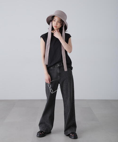 FREE'S MART（フリーズマート）の「USAコットンフレンチスリーブTシャツ（Tシャツ/カットソー・レディース・イエロー/ネイビー/ブラック/ホワイト・FREE）」の10枚目の写真