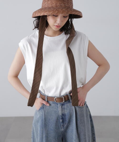 FREE'S MART（フリーズマート）の「USAコットンフレンチスリーブTシャツ（Tシャツ/カットソー・レディース・イエロー/ネイビー/ブラック/ホワイト・FREE）」の20枚目の写真