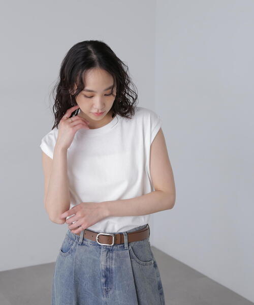 FREE'S MART（フリーズマート）の「USAコットンフレンチスリーブTシャツ（Tシャツ/カットソー・レディース・イエロー/ネイビー/ブラック/ホワイト・FREE）」の21枚目の写真