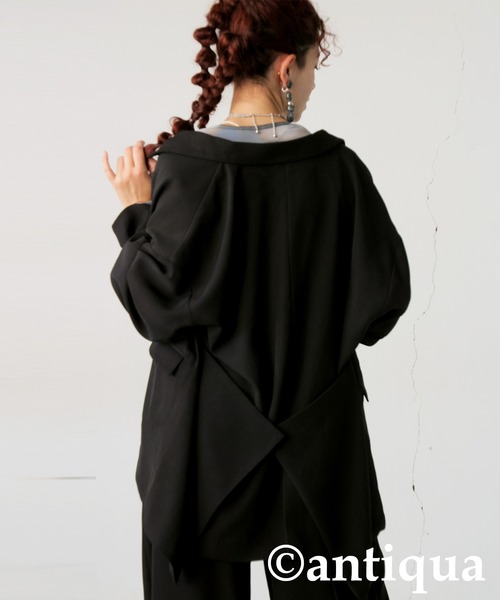antiqua(アンティカ)の「ダブルジャケット(テーラードジャケット・レディース・ブラック/ベージュ系その他・ONESIZE)」の6枚目の写真
