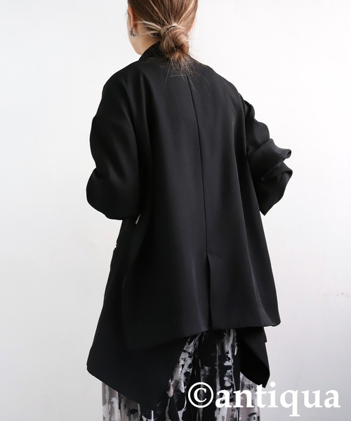 antiqua(アンティカ)の「ダブルジャケット(テーラードジャケット・レディース・ブラック/ベージュ系その他・ONESIZE)」の11枚目の写真