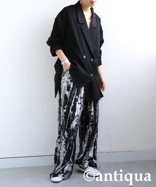 antiqua(アンティカ)の「ダブルジャケット(テーラードジャケット・レディース・ブラック/ベージュ系その他・ONESIZE)」の12枚目の写真