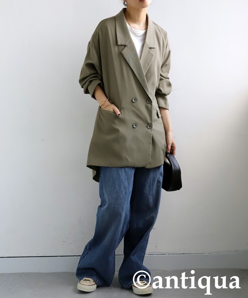 antiqua(アンティカ)の「ダブルジャケット(テーラードジャケット・レディース・ブラック/ベージュ系その他・ONESIZE)」の18枚目の写真