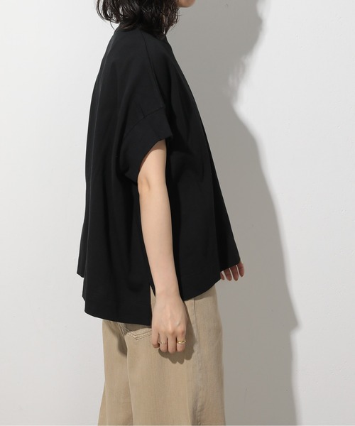 emesuelee(エメスーリー)の「UV遮蔽率90%以上 ヘビーウェイト天竺半袖プルオーバー(Tシャツ/カットソー・レディース・ブラック/ブルー/ナチュラル/ライトグリーン/グレー系1/ネイビー/イエロー/ピンク系1/ブラック系1/アイボリー/グリーン/ピンク・フリー)」の20枚目の写真