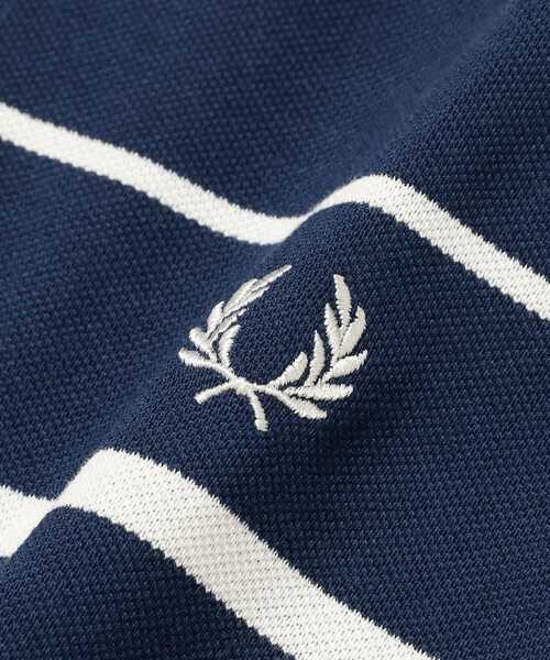 FRED PERRY（フレッドペリー）の「【別注】FRED PERRY / リラックス ストライプ ピケ ポロシャツ（ポロシャツ・メンズ・ブラック系その他/ブルー系その他・S/M/L/XL）」の19枚目の写真