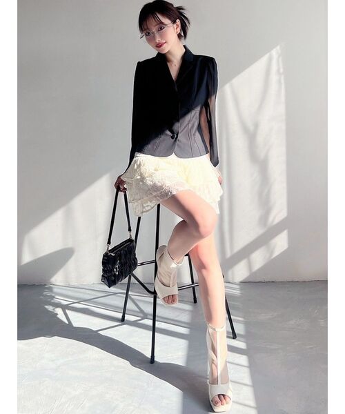 RESEXXY(リゼクシー)の「フリルミニスカート(スカート・レディース・チャコールグレー/アイボリー/ブラック・FREE)」の21枚目の写真