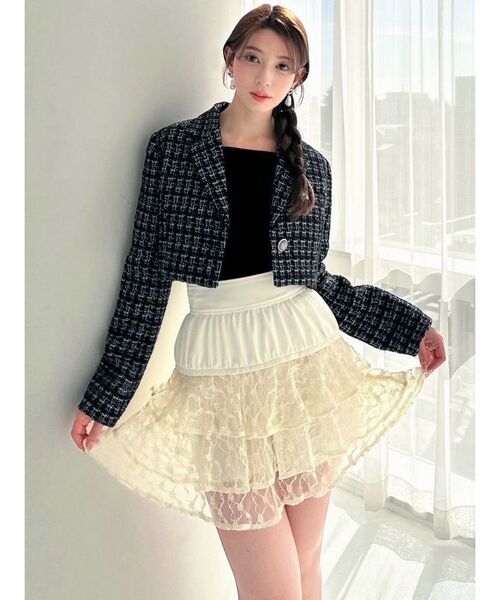 RESEXXY(リゼクシー)の「フリルミニスカート(スカート・レディース・チャコールグレー/アイボリー/ブラック・FREE)」の22枚目の写真