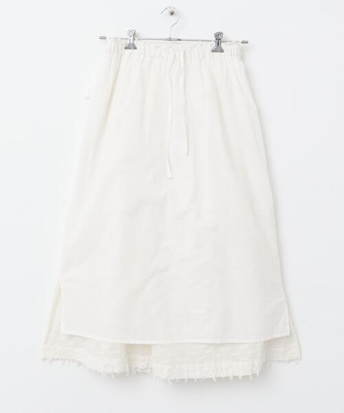 かぐれ（カグレ）の「フリンジカットジャガードスカート（スカート・レディース・ブラック/オフホワイト・FREE）」の12枚目の写真