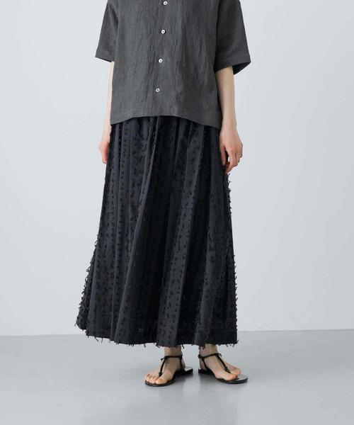 かぐれ（カグレ）の「フリンジカットジャガードスカート（スカート・レディース・ブラック/オフホワイト・FREE）」の19枚目の写真